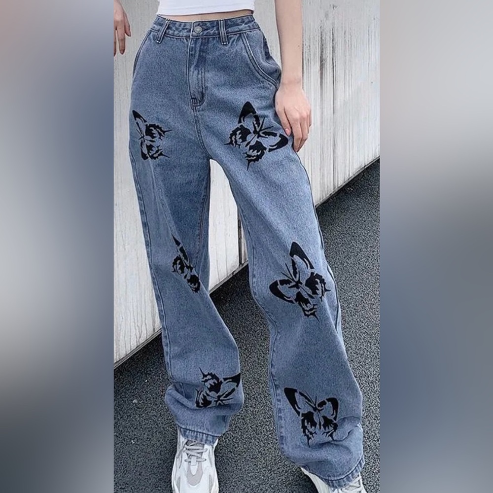 Blue Butterfly Jeans